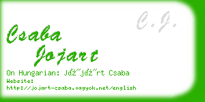 csaba jojart business card